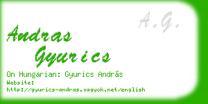 andras gyurics business card